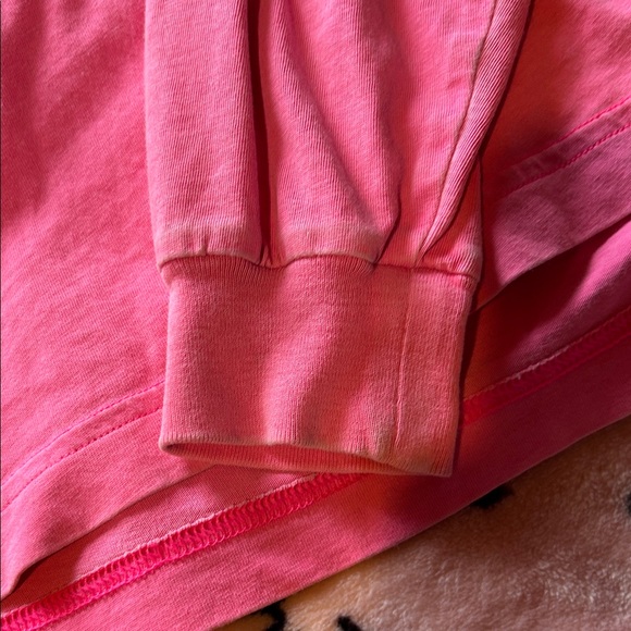 Pink Hooded Long Sleeve Pocket Tee with Dog Logo - Picture 5 of 6
